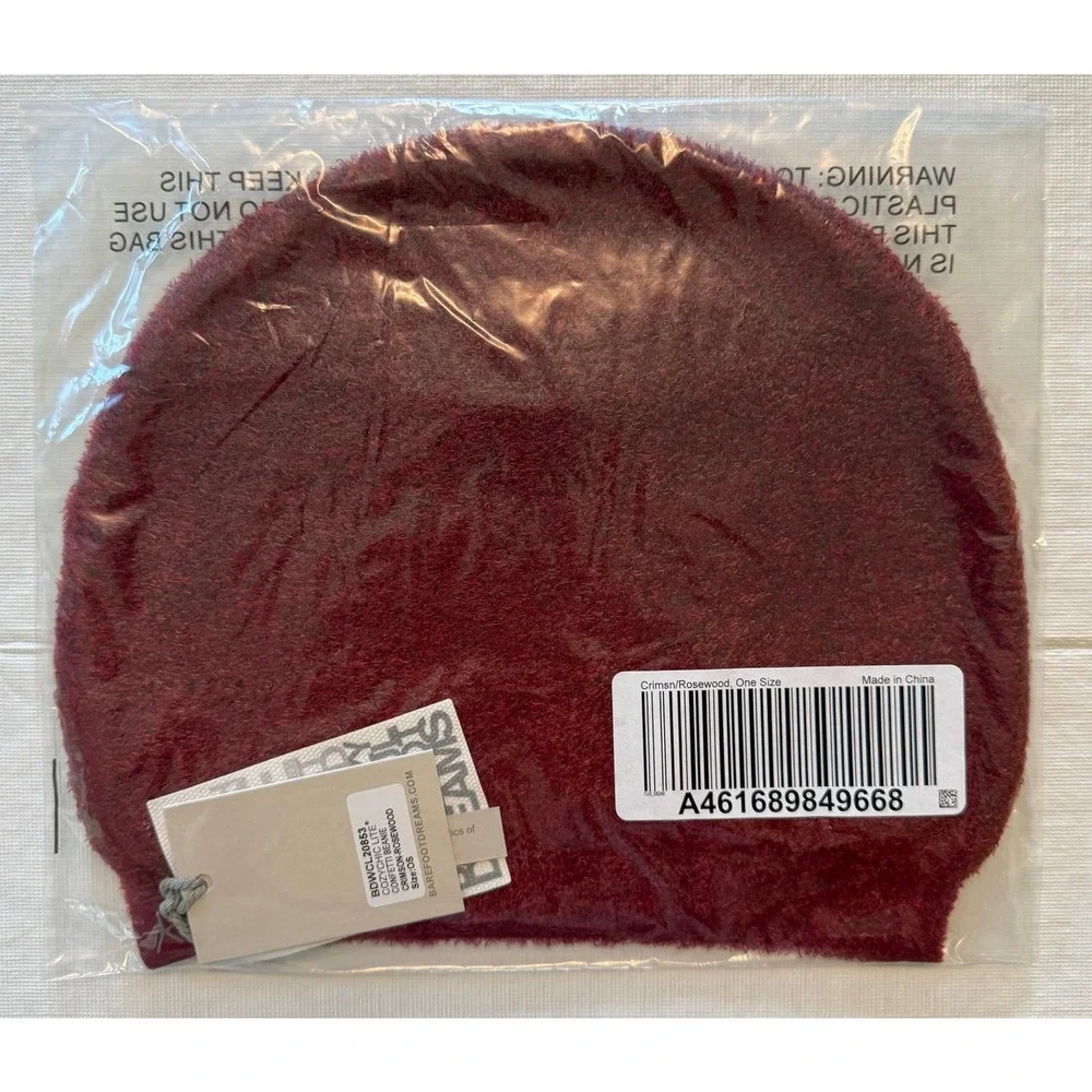 Barefoot‎ Dreams Cozychic Lite Confetti Beanie in Crimson - Rosewood NWT!